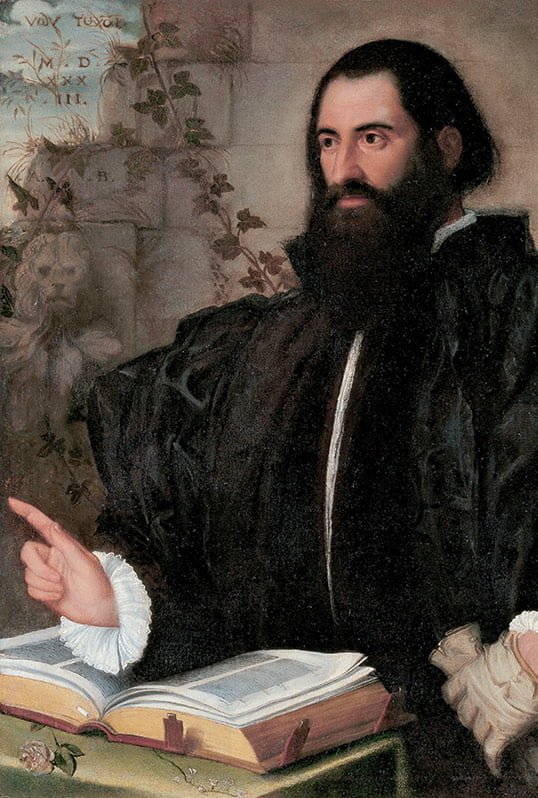 Gemälde von Kräuterarzt Pietro Andrea Mattioli (Siena, 1501–1578)